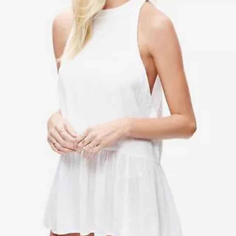 Free People peplum high neck top NWT